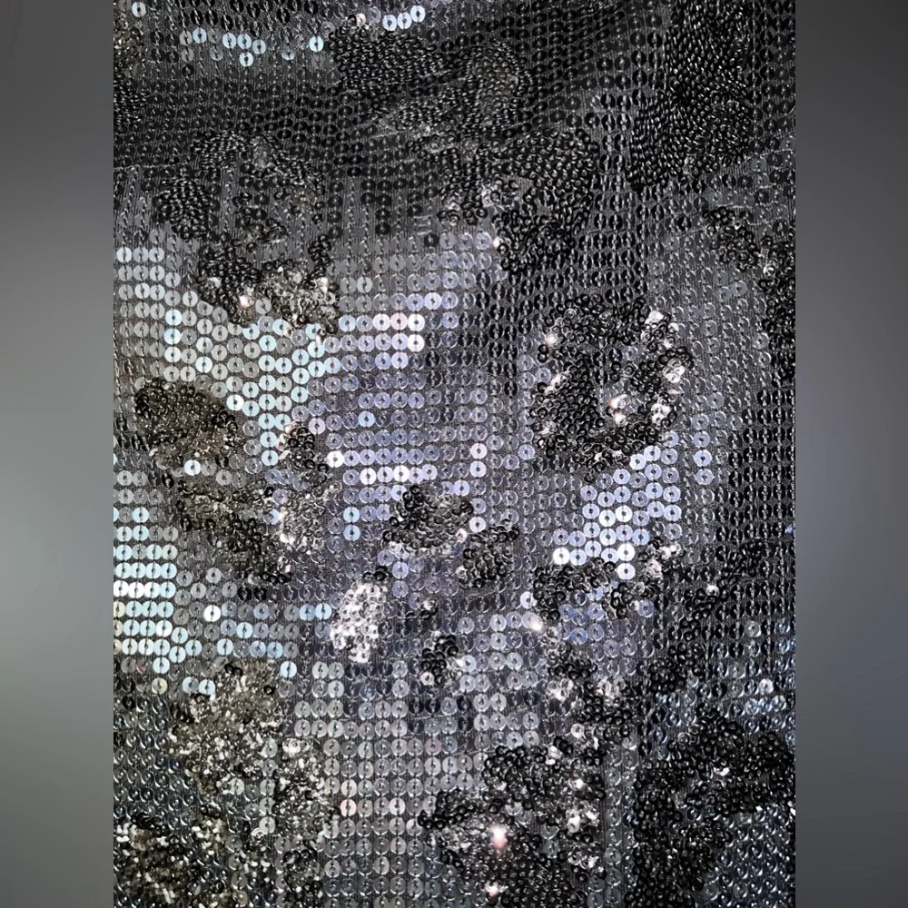 Express Sequin Leopard Print Mini Skirt, Size M - Picture 2 of 3